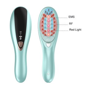 Head Massage Comb Manufacturer - Vibration Hair Scalp Scrubber Light Wave Care Brush USB Charging Rechargeable Electric Liquid