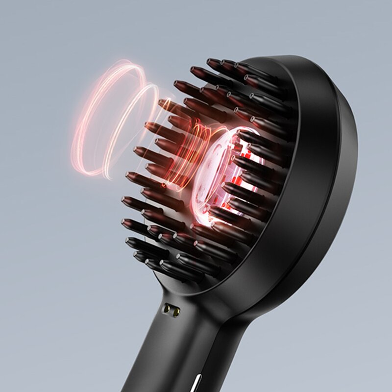 Electric Scalp Massager Manufacturer - Head Massage Vibrating Brush Rechargeable Soft Tooth Heating Comb