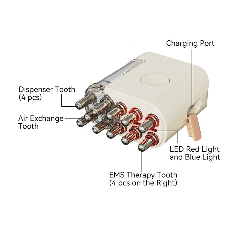 Head Care Serum Dispenser Manufacturer - Electric Removable Liquid Tank Vibrating Hair Oil Applicator Scalp Massage Comb