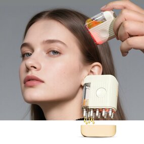 Scalp Massager Manufacturer - LED Oil Brush Comb for Hair Growth with Electric Hair Oil Applicator Serum Dispenser