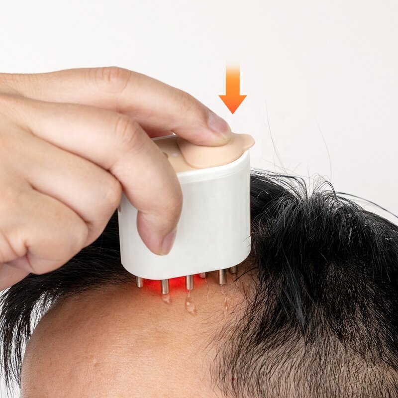 Scalp Hair Brush Manufacturer - Oil Application Massager Waterproof Oil Applicator Bottle Red Light Comb Liquid Comb