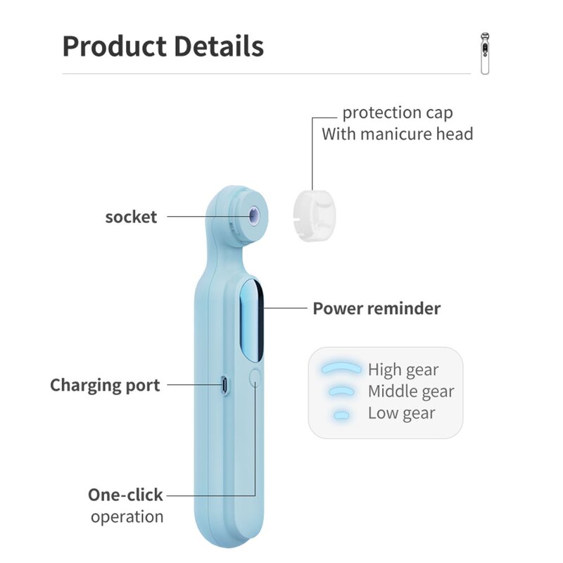 Electric Nail File Manufacturer - New Personal Beauty Care Portable Nail Trimmer Manicure Set