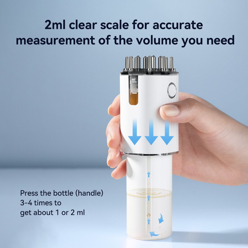 Scalp Massage Brush Manufacturer - Portable Anti Hair Loss Red Light Therapy Infrared RF EMS Vibration Electric Oil Applicator