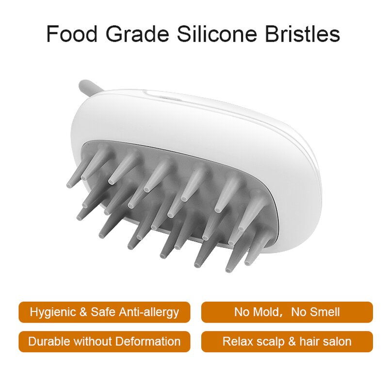 Scalp Treatment Comb Manufacturer - Sensitive Scalp Spa Custom logo Silicone Oil Applicator Wide Tooth Hair Care Brush