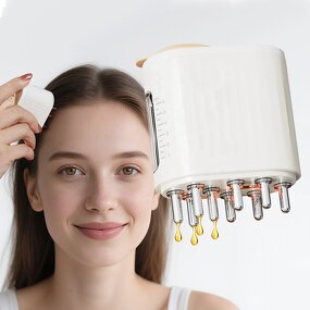 Anti Hair Loss Device Manufacturer - Electric Follicle Activator Growth Stimulant with Oil Serum Applicator Comb Dispenser