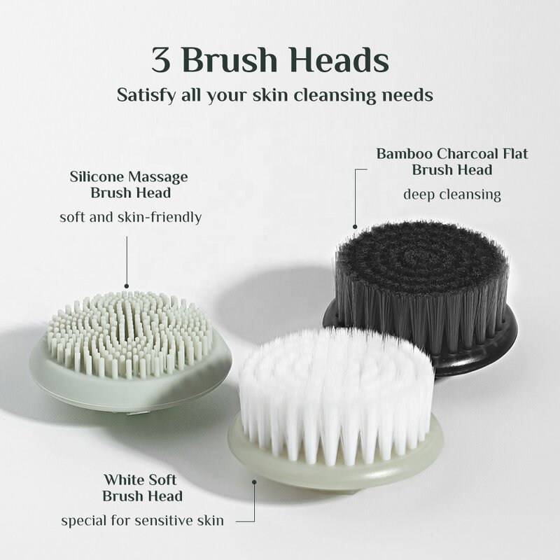 Facial Cleansing Brush Manufacturer - Customized LOGO Deep Cleaning Rechargeable Ultrasonic Vibration Silicone