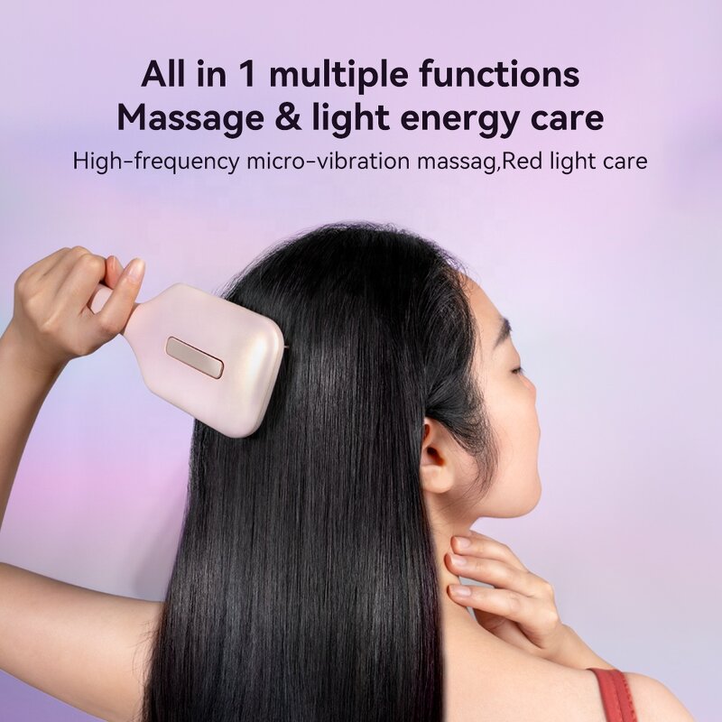 Scalp Massage Devices Manufacturer - Liquid Red Light Brush & Airbag Micro-Vibration Hair Comb for Head & Neck Relaxation