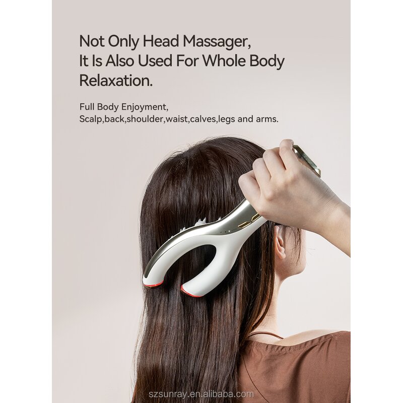 Head Massager Manufacturer - Scalp Massage Devices Red Light Therapy Electric Comb Brush for Hair Growth