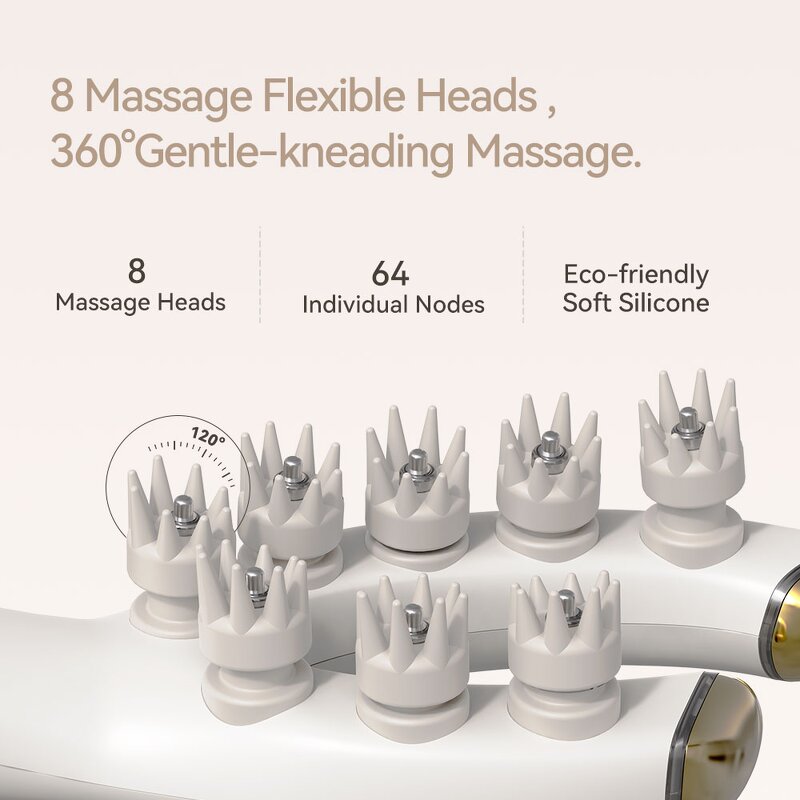 Anti Loss Hair Growth Comb Manufacturer - Factory Ems Massager Machine Silicone Head Massage Brush