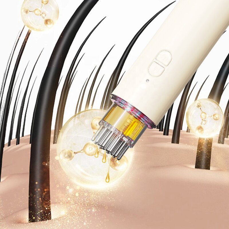 Electric Hair Growth Oil Applicator Manufacturer - Kimairay LED Scalp Massage Brush Comb Automatic Liquid Discharge