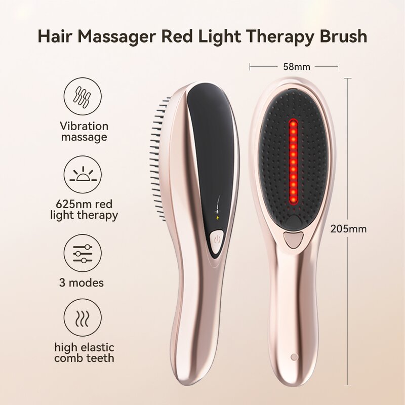 Hair Massager Comb Manufacturer - Electric EMS Red Light Therapy Vibration Head Massager for Hair Growth Scalp Massager