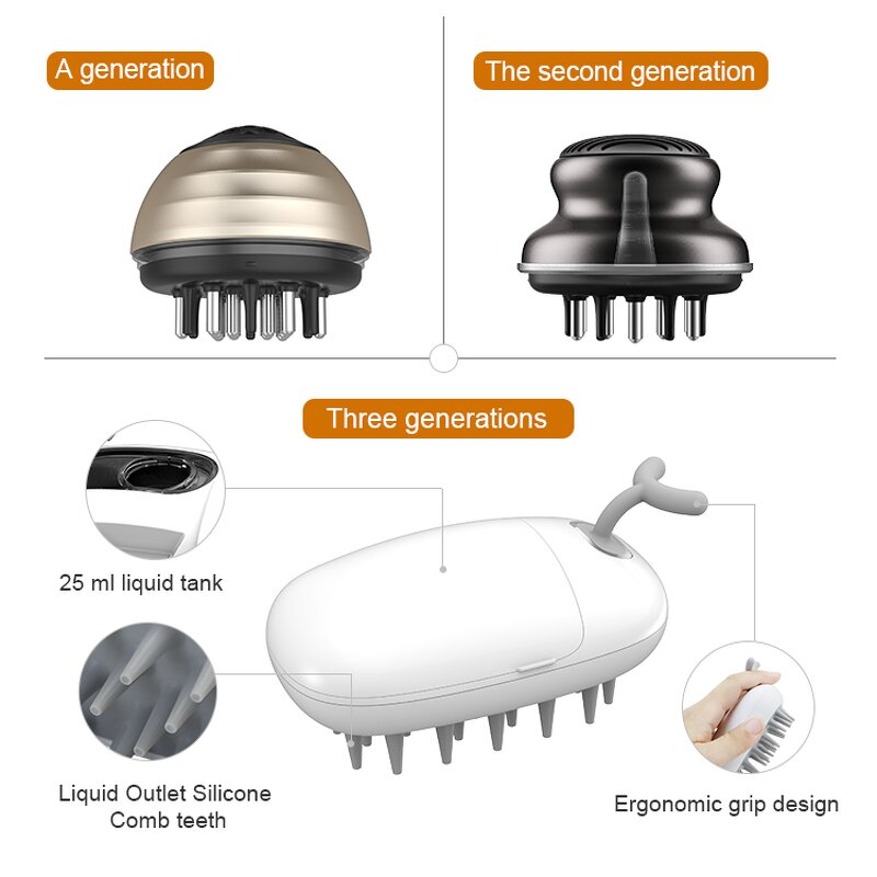 Scalp Treatment Comb Manufacturer - Sensitive Scalp Spa Custom logo Silicone Oil Applicator Wide Tooth Hair Care Brush