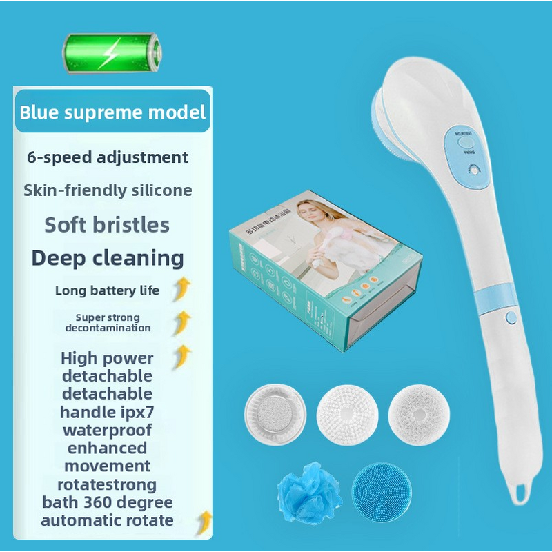 Electric Bath Brush Manufacturer - Long-Handle with Soft Bristles for Back Scrubbing and Body Targeting Fashion Design