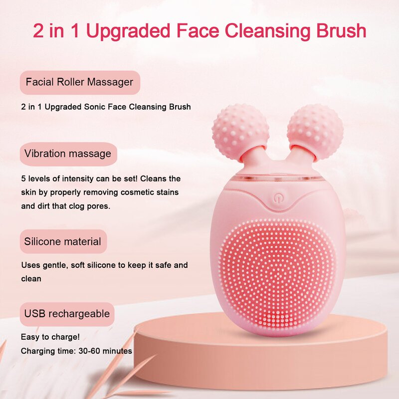 Facial Cleansing Brush Manufacturer - High Frequency Rechargeable Silicone Deep Skin Scrubber and Pore Cleaner for Nose
