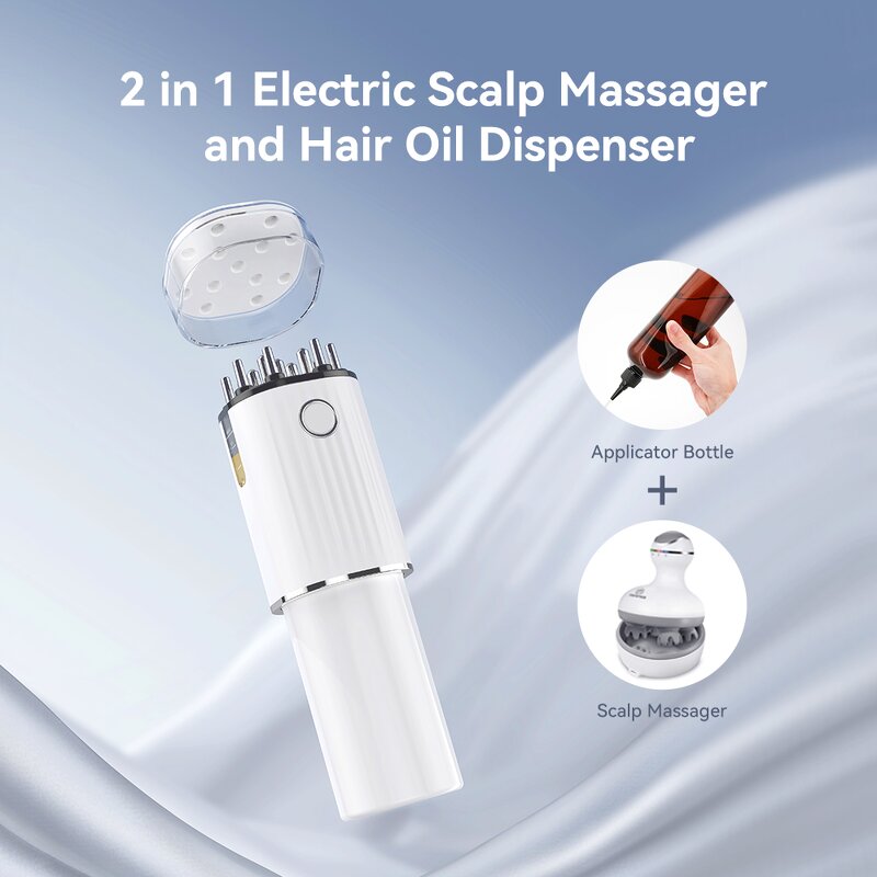Hair Scalp Care Brush Manufacturer - Red Light Hair Growth Comb Oil Applicator Vibrating Electric Head Massager