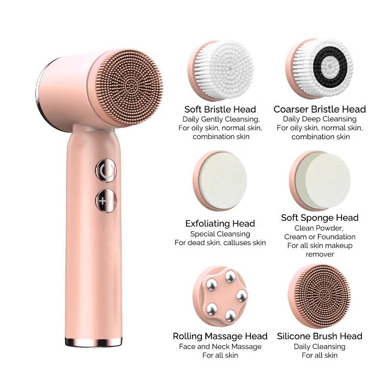 Facial Cleansing Brush Manufacturer - Portable Waterproof Spin Roller Sonic Massager Cleaner Silicone Electric