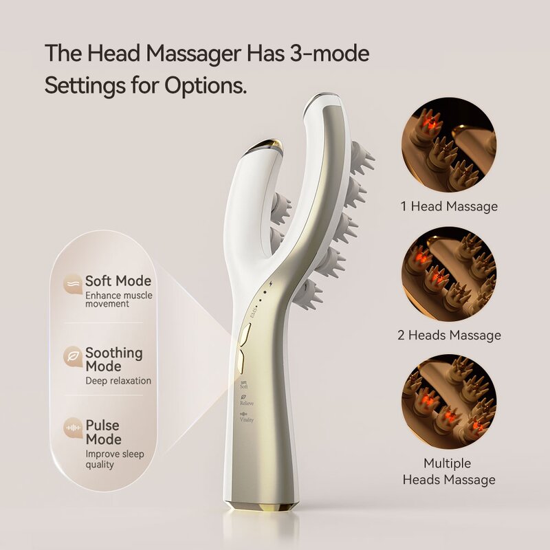 Electric Head Massager Manufacturer - 2023 New Arrival with Red Light Therapy Comb Anti-Loss Scalp Massage Ems Japanese