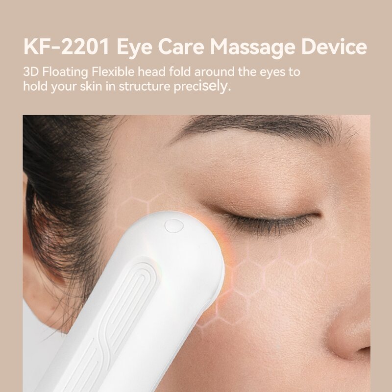 Skin Care Wand Manufacturer - Kimairay Therapy Anti-Wrinkle Heating Vibration Facial Eye Massager Pen ABS Plastic Timing