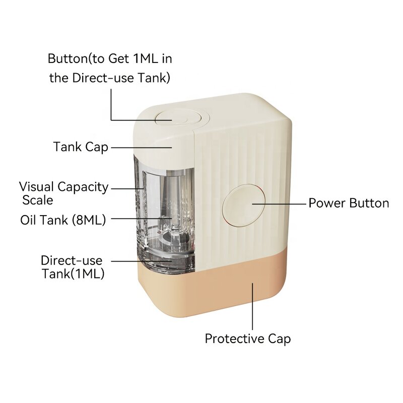 Scalp Massager Manufacturer - LED Electric Vibration with Plastic Handle Removable Tank Hair Oil Applicator for Growth