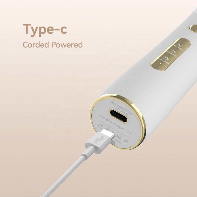 Eye Massage Wand Manufacturer - Vibration Heating Wrinkle Remover Improve Fine Lines Red Light Therapy