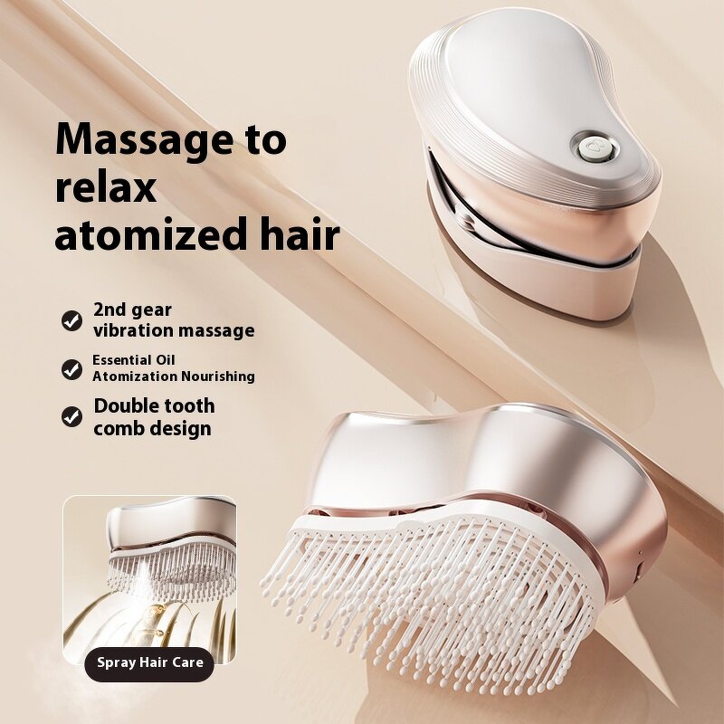 Scalp Massager Comb Manufacturer - Vibration Portable Cordless Rose Gold Plastic Hair Growth Tool with Deep Massage Home Use