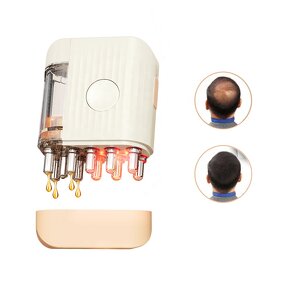 Scalp Massager Manufacturer - LED Electric Vibration with Plastic Handle Removable Tank Hair Oil Applicator for Growth