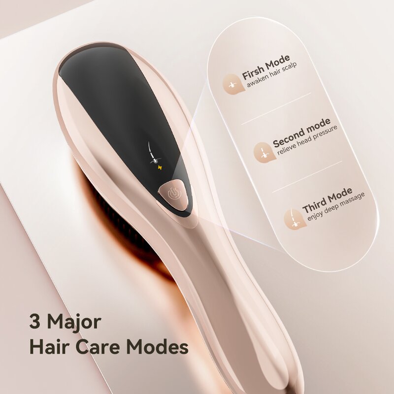 Hair Massager Comb Manufacturer - Electric EMS Red Light Therapy Vibration Head Massager for Hair Growth Scalp Massager