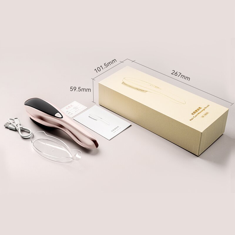 Hair Massager Comb Manufacturer - Electric EMS Red Light Therapy Vibration Head Massager for Hair Growth Scalp Massager