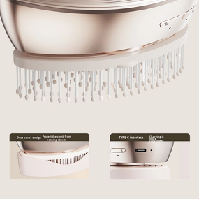 Scalp Introduction Device Manufacturer - Electric Rose Gold Atomized Hair Comb Vibrating Hair Care Spray Hair Growth Massager
