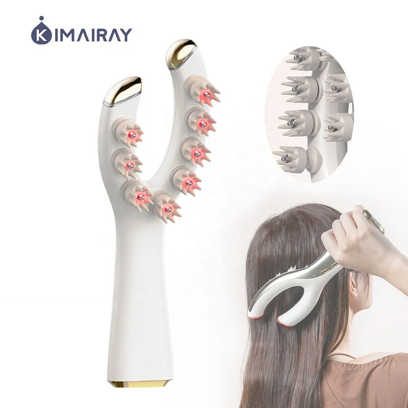 Head Scalp Massager Manufacturer - Red Light Vibrating Body Head Massage Hair Regrowth Treatment Bald Anti Hair Loss Comb