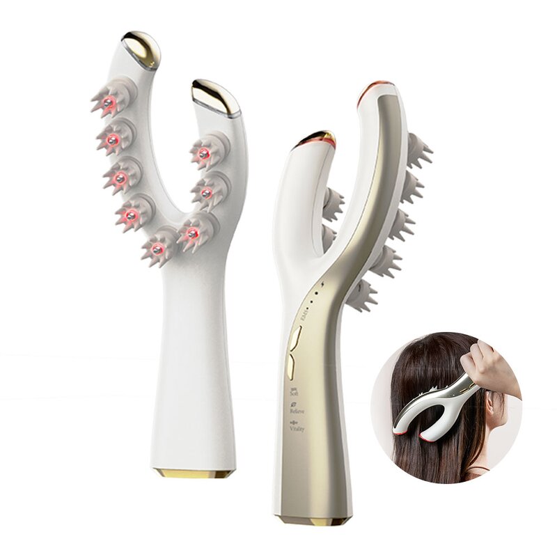 Anti Loss Hair Growth Comb Manufacturer - Factory Ems Massager Machine Silicone Head Massage Brush