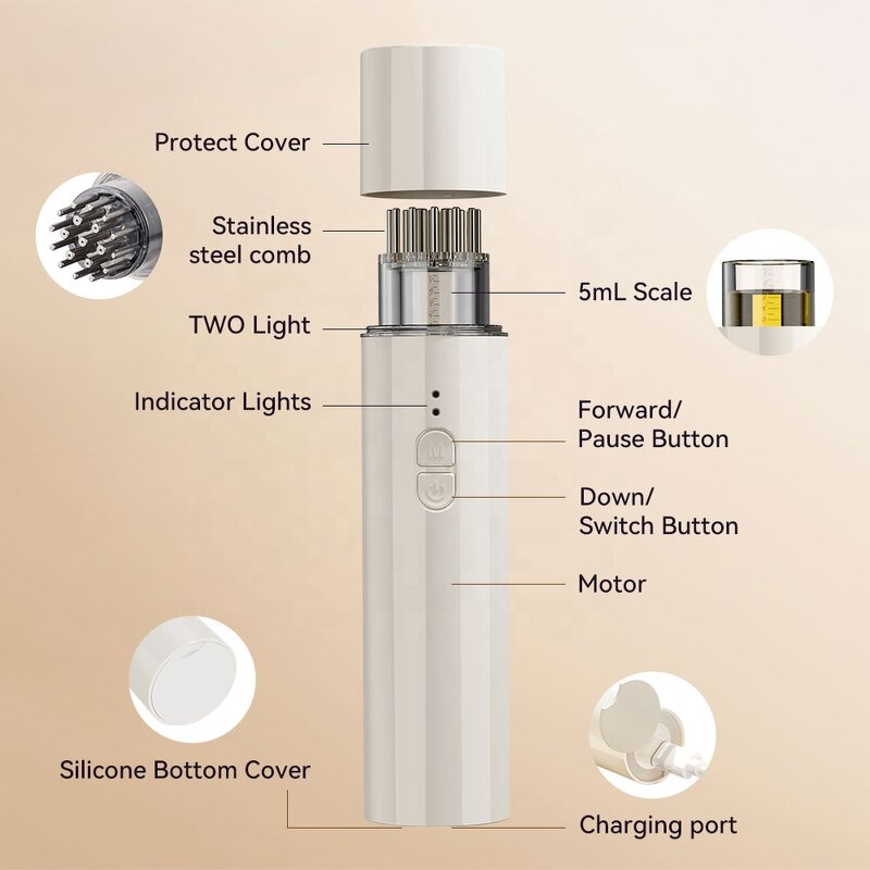 Electric Hair Oil Applicator Manufacturer - Scalp Oil Applicator Massager Brush for Hair Treatment Growth Essential Serum