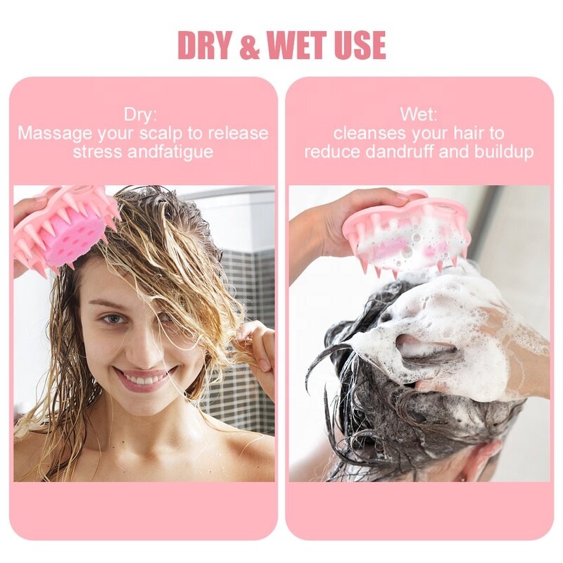 Silicone Scalp Care Brush - Professional Soft Shampoo Massage Hair Tool