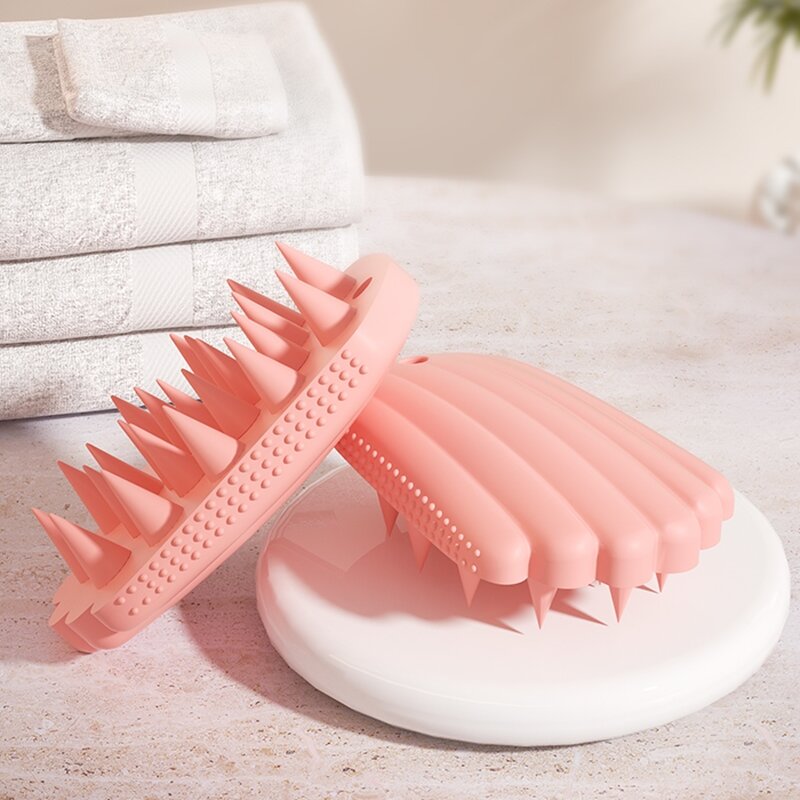 Self Cleaning Hair Shampoo Brush - Custom Private Label Silicone Women Tool