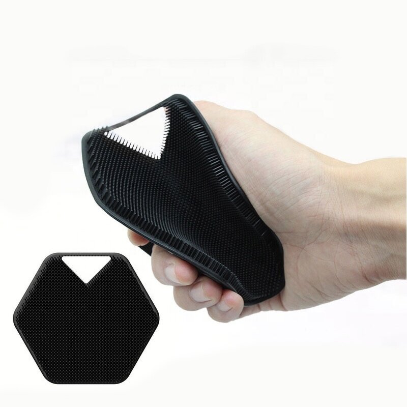 Self Cleaning Massage Hair Brush - Wholesale Silicone Body Scrubber Tool