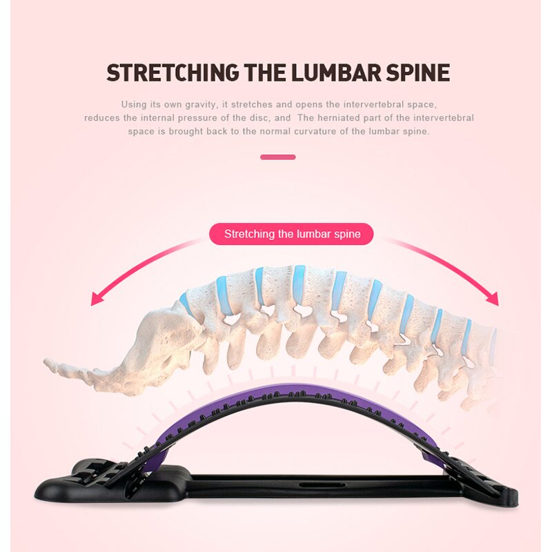 Lumbar Support Back Cracker - Multi-Level Stretching Pain Relief Device