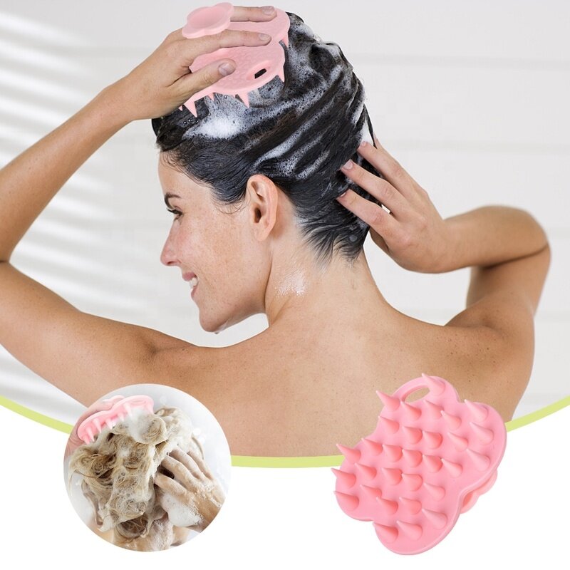 Silicone Scalp Care Brush - Professional Soft Shampoo Massage Hair Tool