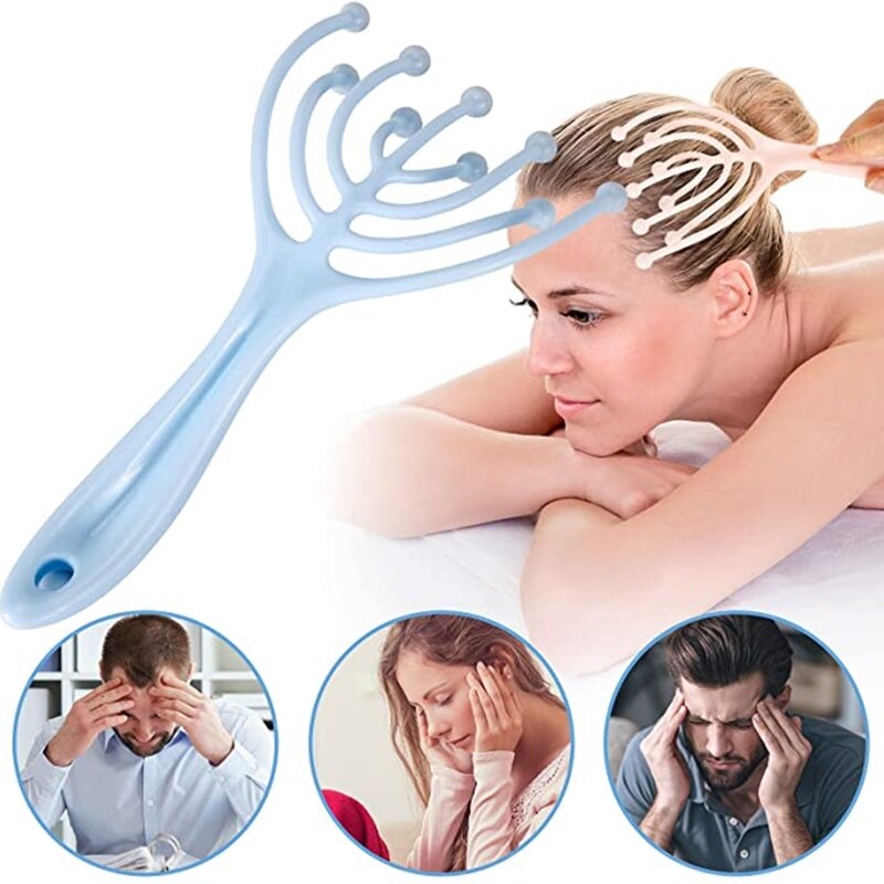 Manual Scalp Massager - Custom PP 9-claw Steel Handheld Head Massage Tool