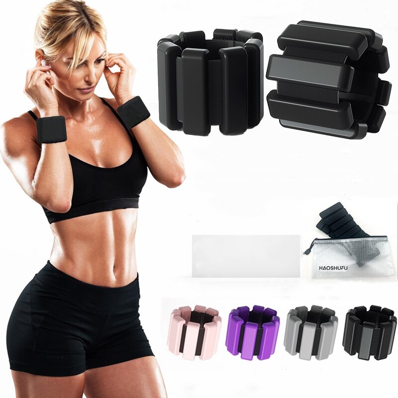 Wrist Ankle Weights Set - Custom 1lb/1.5lb/2lb Silicone Pilates Adjustable