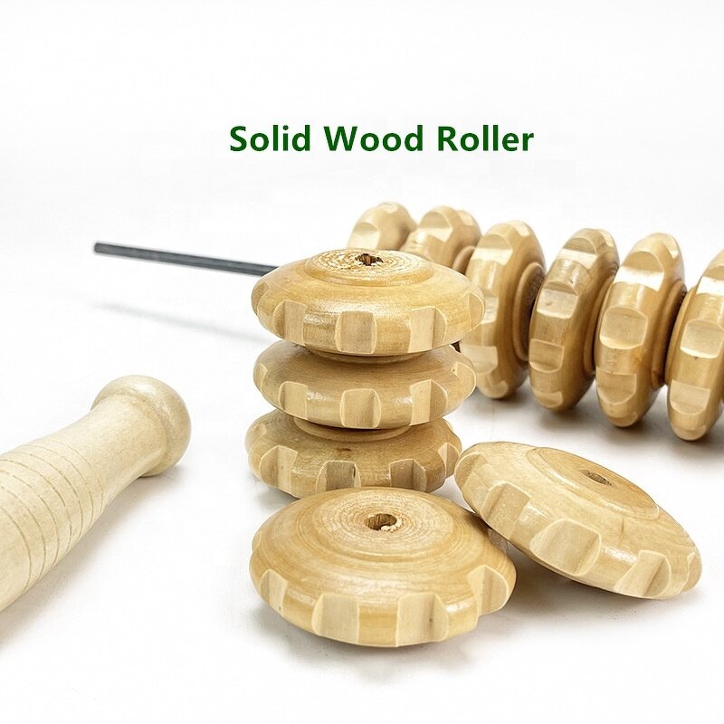 Wood Therapy Massage Tools - Neck Shoulder Waist Leg Wood Massage Roller