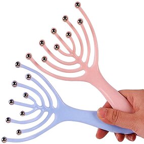 Manual Scalp Massager - Custom PP 9-claw Steel Handheld Head Massage Tool