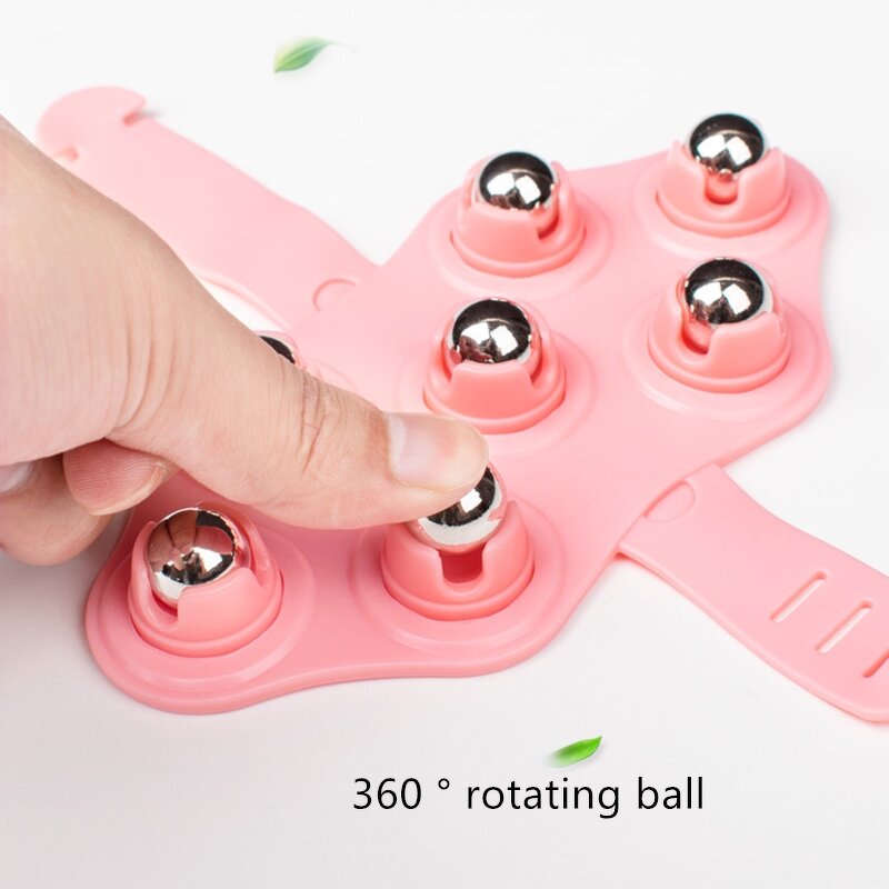 PVC Body Massage Roller - Custom Color 7 Ball Deep Tissue Anti-Cellulite Tool