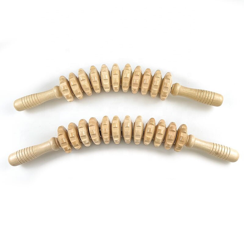Wood Therapy Massage Tools - Neck Shoulder Waist Leg Wood Massage Roller