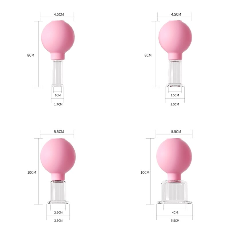 Silicone Cupping Therapy Cups - Wholesale Pink Vacuum Hijama Cellulite Set