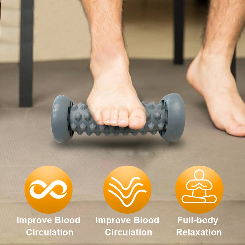 Foot Massage Roller - Custom Plantar Fasciitis Relief Trigger Point Shiatsu Tool