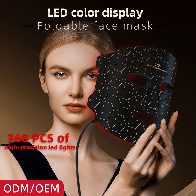LED Face Mask Manufacturer - New 4 Colors Red Light Therapy for Silica Gel Neck Photon NIR Skin Rejuvenation