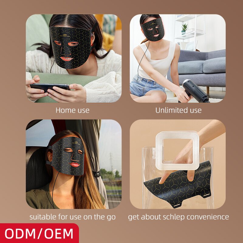 LED Light Therapy Mask Manufacturer - 2023 New Style 368 Lamp Beads Professional 4 Colors Silicon