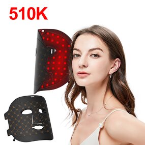 LED Light Therapy Mask Manufacturer - Silicone Professional 4 Colors Black Led Red Light Therapy