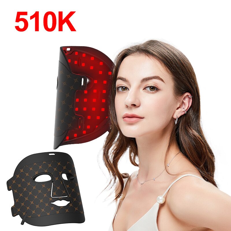 LED Light Therapy Mask Manufacturer - Silicone Professional 4 Colors Black Led Red Light Therapy