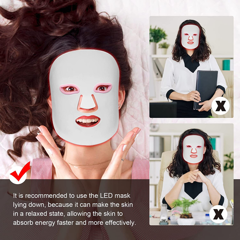 LED Light Therapy Mask Manufacturer - New Silicone Multi-wavelengths 7 Colors for Face & Neck Pain Relief Home Spa